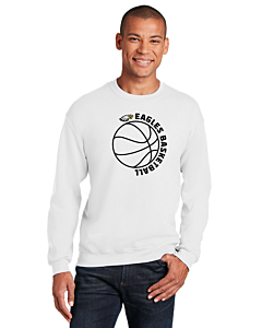 Gildan® - Heavy Blend™ Crewneck Sweatshirt - Eagles Basketball Logo