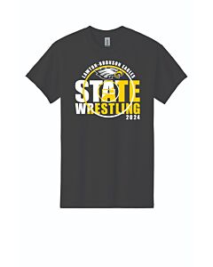 Gildan® - Youth Heavy Cotton™ 100% Cotton T-Shirt - Eagles State Wrestling 2024 - Front & Back Imprint