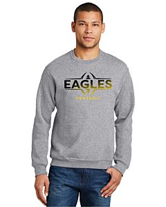 Jerzees® - NuBlend® Crewneck Sweatshirt - Front Imprint Lawton Bronson Football Logo
