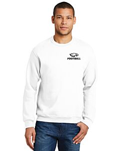 Jerzees® - NuBlend® Crewneck Sweatshirt - Front &amp; Back Imprint - Lawton Bronson Senior Shirt-White