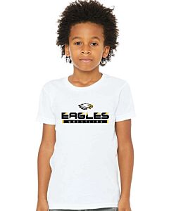 BELLA+CANVAS ® Youth Jersey Short Sleeve Tee - Front Imprint - Eagles High School Wrestling-White