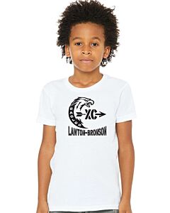 BELLA+CANVAS ® Youth Jersey Short Sleeve Tee - Front &amp; Back Imprint - Cross Country 2023-White