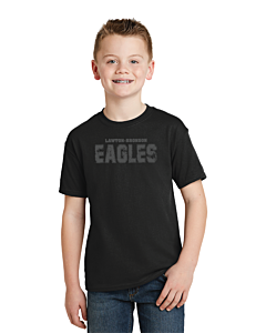 Hanes® - Youth EcoSmart® 50/50 Cotton/Poly T-Shirt (Eagle Monochromatic Logo)