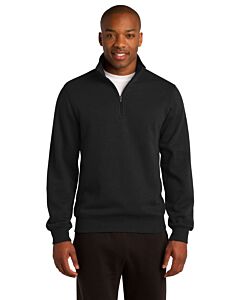 Sport-Tek® 1/4-Zip Sweatshirt-Black-Lawton Bronson Eagle Head