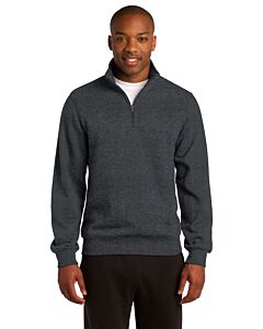 Sport-Tek® 1/4-Zip Sweatshirt-Graphite Heather-Lawton Bronson 1