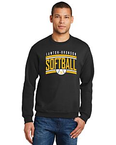 Jerzees® - NuBlend® Crewneck Sweatshirt - Front Imprint LB Softball 2024 - Logo 3
