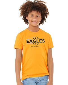 BELLA+CANVAS ® Youth Jersey Short Sleeve Tee - Front Imprint Lawton Bronson Football Logo
