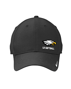 Nike Swoosh Legacy 91 Cap - Embroidery - LB Eagle Softball Logo-Black/Black