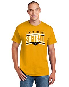 Gildan® - DryBlend® 50 Cotton/50 Poly T-Shirt - LB Softball 2023 - Logo 1-Gold