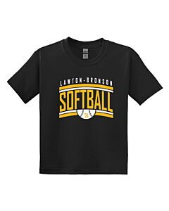 Gildan® - Youth DryBlend® 50 Cotton/50 Poly T-Shirt - LB Softball 2024 - Logo 1-Black
