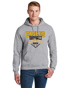 JERZEES® - NuBlend® Pullover Hooded Sweatshirt - LB Softball 2023 - Logo 1-Athletic Heather