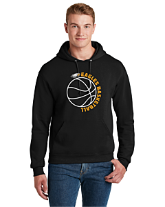 JERZEES® - NuBlend® Pullover Hooded Sweatshirt - Eagles Basketball Logo-Black