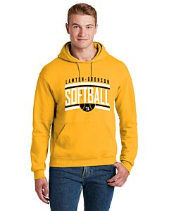 JERZEES® - NuBlend® Pullover Hooded Sweatshirt - LB Softball 2024 - Logo 1-Gold