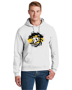 JERZEES® - NuBlend® Pullover Hooded Sweatshirt - Eagles Graffiti Logo-White