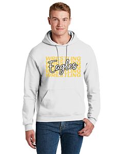 JERZEES® - NuBlend® Pullover Hooded Sweatshirt - Eagles Youth Wrestling Script Logo 