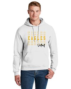 JERZEES® - NuBlend® Pullover Hooded Sweatshirt - LB Softball 2023 - Logo 2-White