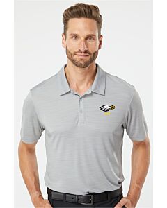 Adidas - Melange Polo with Golf Logo Left Chest-Mid Grey Milange