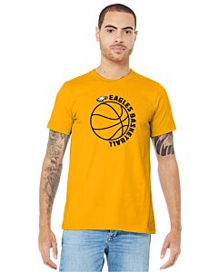 BELLA+CANVAS ® Unisex Jersey Short Sleeve Tee - Eagles Basketball Logo-Gold