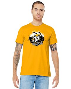 BELLA+CANVAS ® Unisex Jersey Short Sleeve Tee - Eagles Graffiti Logo-Gold