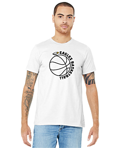 BELLA+CANVAS ® Unisex Jersey Short Sleeve Tee - Eagles Basketball Logo-White