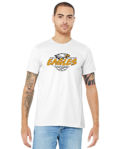 BELLA+CANVAS ® Unisex Jersey Short Sleeve Tee - LB Basketball Grunge Logo-White