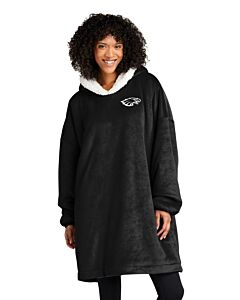Port Authority® Mountain Lodge Wearable Blanket - Embroidery - Black and White Eagle Head