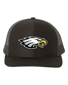 Richardson - Snapback Trucker Cap - Eagle Logo-Black