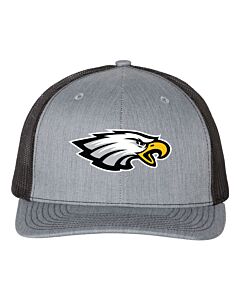 Richardson - Snapback Trucker Cap - Eagle Logo-Heather Gray/Black