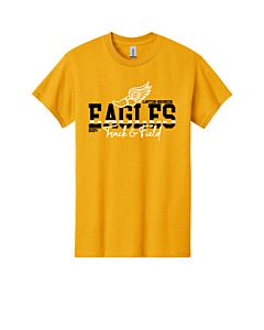 Gildan® - Youth Heavy Cotton™ 100% Cotton T-Shirt Eagles Track and Field 2024 - Front Imprint-Gold