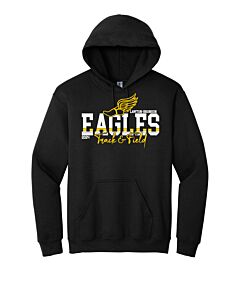 Gildan® - Youth Heavy Blend™ Hooded Sweatshirt Eagles Track and Field 2024 - Front Imprint-Black