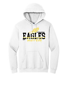 Gildan® - Heavy Blend™ Hooded Sweatshirt Eagles Track and Field 2024 - Front Imprint-White
