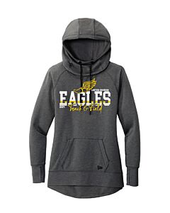 New Era® Ladies Tri-Blend Fleece Pullover Hoodie - Eagles Track and Field 2024 - Front Imprint