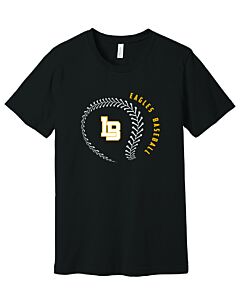 BELLA+CANVAS ® Unisex Jersey Short Sleeve Tee - 2024 Baseball (Laces)-Black
