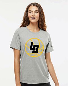 Adidas - Women's Blended T-Shirt - LB Retro - Front Imprint-Gray