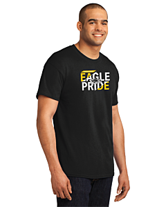 Hanes® - EcoSmart® 50/50 Cotton/Poly T-Shirt - Black - DTG (Eagle Pride Logo)