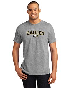 Hanes® - EcoSmart® 50/50 Cotton/Poly T-Shirt (Eagle Classic Logo)-Light Steel