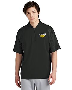 New Era® Cage Short Sleeve 1/4-Zip Jacket - Left Chest Golf Logo-Black