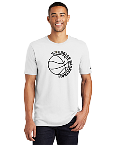 Nike Core Cotton Tee - Eagles Basketball Logo-White