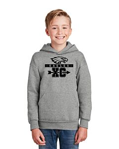 Hanes® - Youth EcoSmart® Pullover Hooded Sweatshirt - DTG - Eagles XC-Light Steel