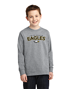 Port & Company® Youth Long Sleeve Core Cotton Tee (Eagle Classic Logo)