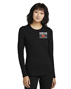 District® Women’s Perfect Blend® CVC Long Sleeve Tee - 2 Location Imprint - LBBB